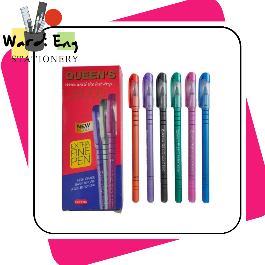 

Pulpen Faster C6000 QUEEN'S (12 pcs) – Tinta Hitam
