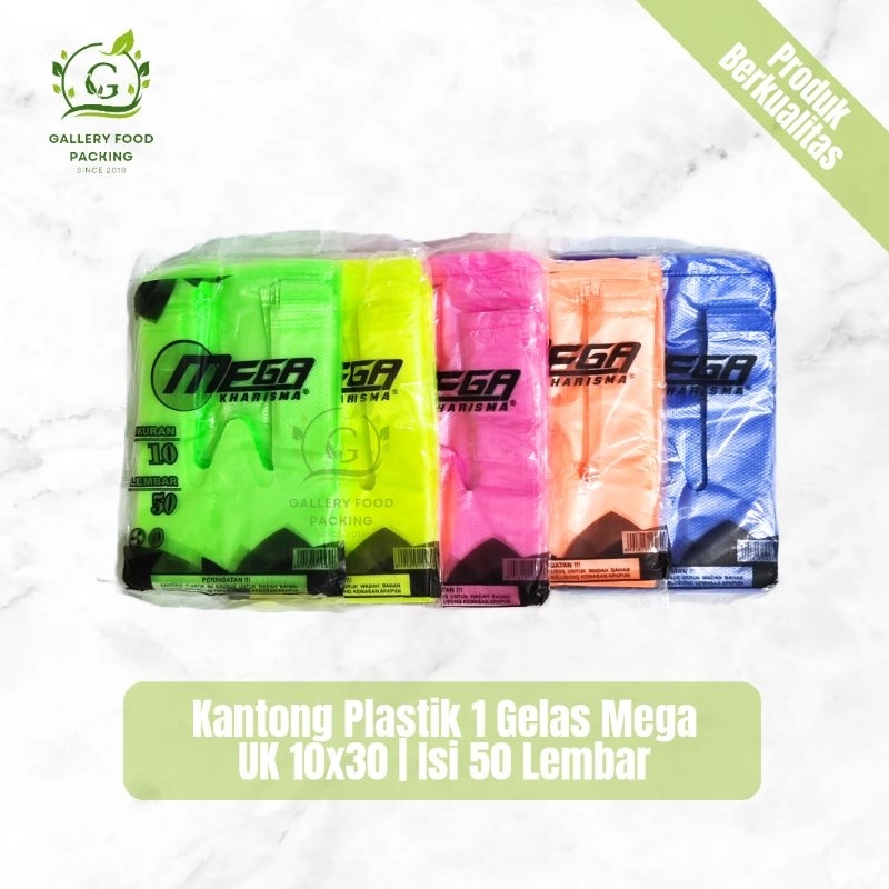 Kantong Plastik HD 1 Gelas Warna Warni Mega Kharisma
