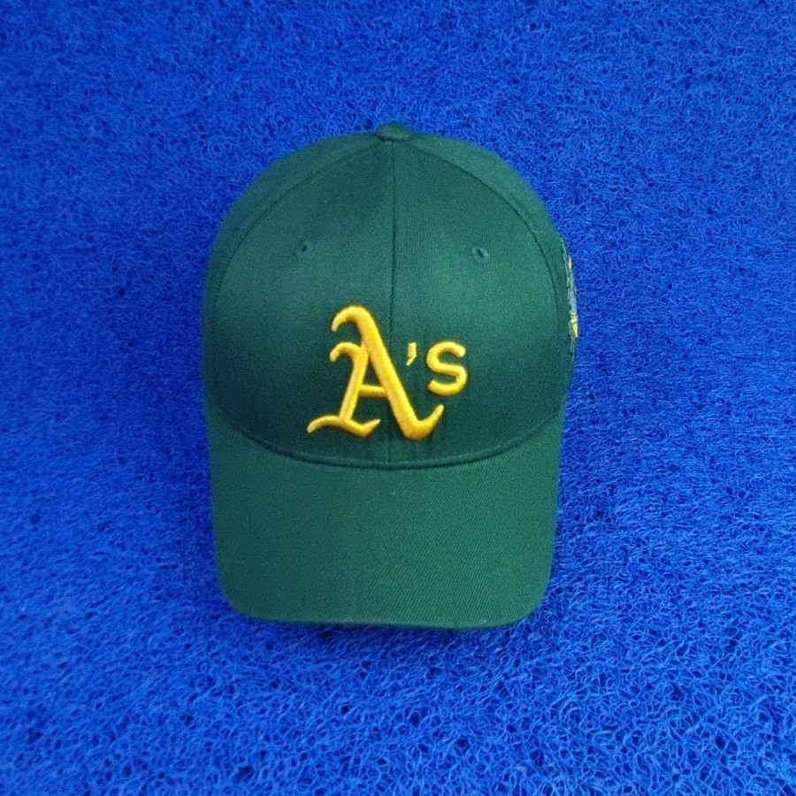 topi MLB AS athletics full hijau size m