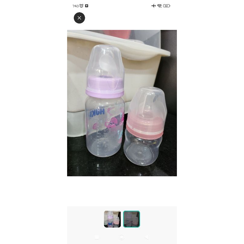 Preloved Dot Botol Huki Gepeng Orthodontic Newborn 120 ml 60ml Botol Sendok