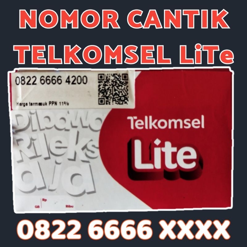 Nomor Cantik Telkomsel Lite 6666, Kartu Telkomsel Prabayar As Loop Simpati