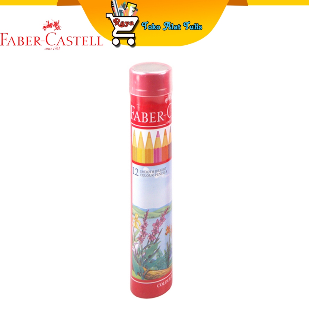 

Faber Castell Colour pencils in round tin 12 L / Pensil Warna Dalam Kaleng 115826