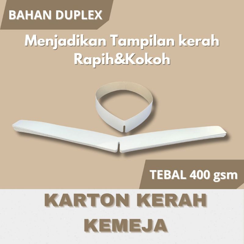 Karton Kerah Kemeja / Karton Kerah / karton Laundry 100 pcs, (400 gramasi ketebalannya)