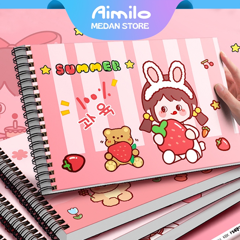 

Aimilo - Buku Gambar Anak Sketchbook A4 Drawing Book Astronot Jilid Spiral Kertas Tebal 30 Lembar
