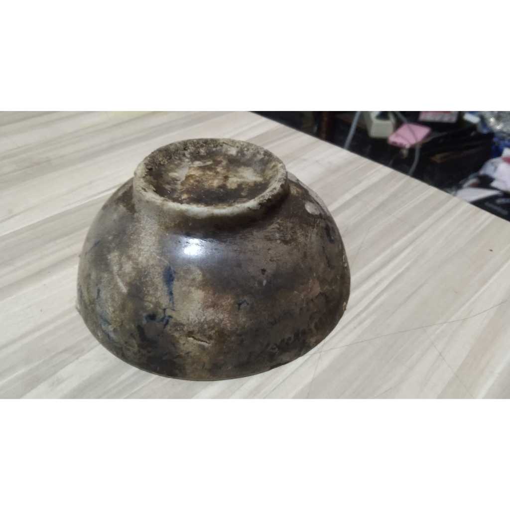 Mangkuk Keramik Tua Polos Temuan Bawah Laut Kuno Jadul Antik