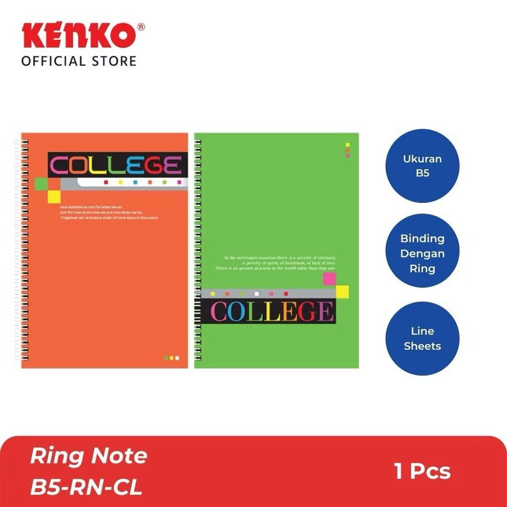 

Kenko Ring Note / Buku Note / Buku Tulis B5-RN
