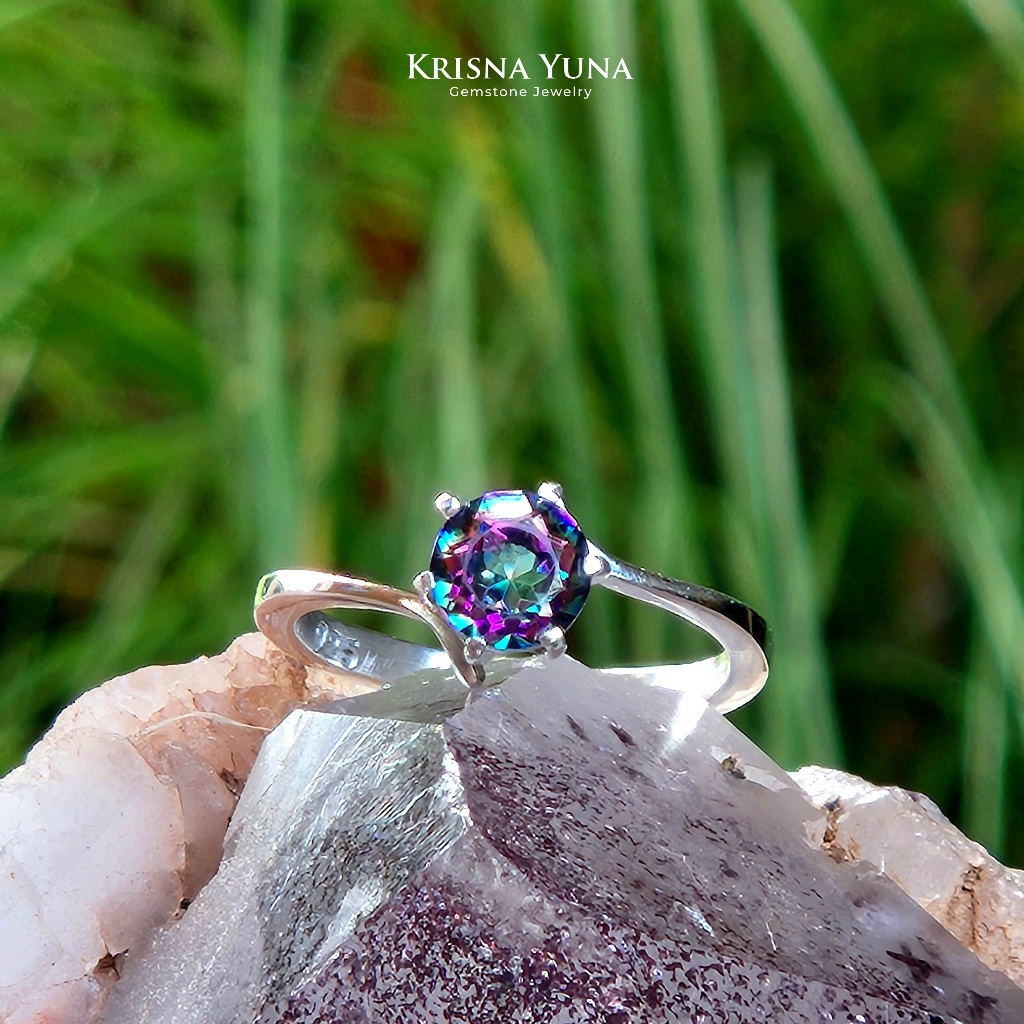 Natural Mystic Topaz Ring