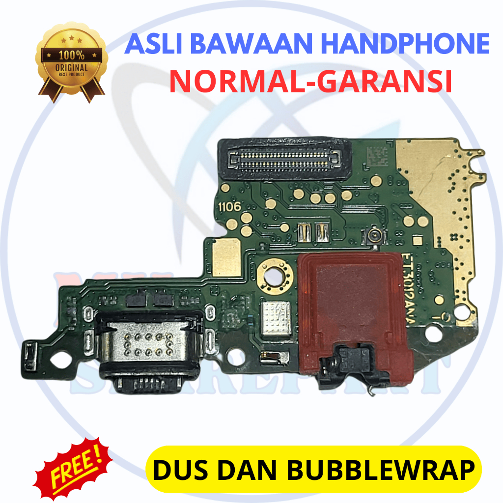 Board papan konektor cas / flexible charger hp Vivo V19 - asli original copotan cabutan bawaan
