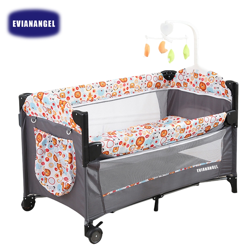 EVIANANGEL Box Bayi Tempat Tidur Bayi Portabel Travel Cot Bassinet Lipat Tempat Tidur Cosleeper Boks