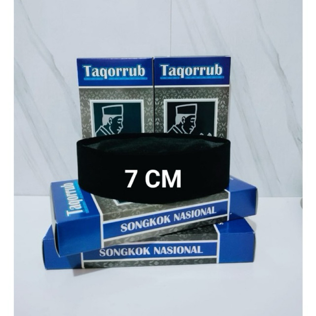 PECI SONGKOK KOPIAH HITAM TAQQORUB TINGGI 7 CM