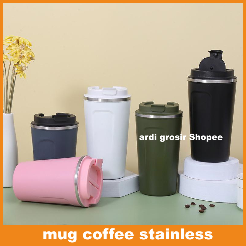 mug coffee stainless Mug Coffee Kapasitas 510 ml Bahan Stainless Steel mug custom