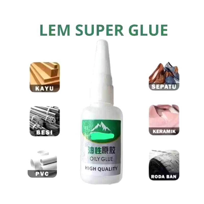 {DS} Oily Glue Lem Keramik Lem Super Serbaguna Cairan Super Perekat Kuat Perekat Serbaguna Kayu Kera