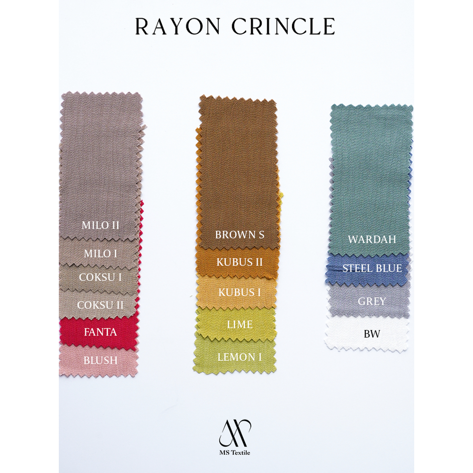 BAHAN KAIN RAYON CRINKLE