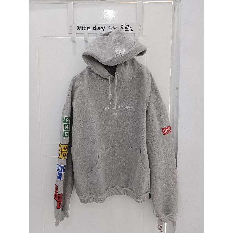 Hoodie ooh-Ahh warna abu-abu