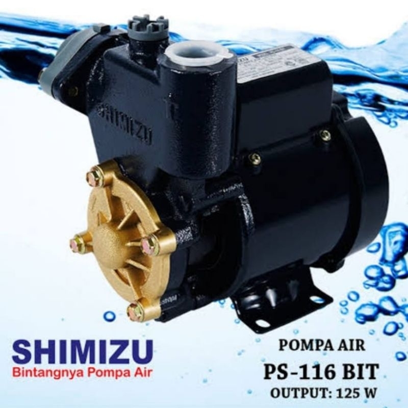 SHIMIZU PS116BIT MESIN AIR SUMUR DANGKAL NON OTOMATIS POMPA AIR SHIMIZU PS - 116 BIT