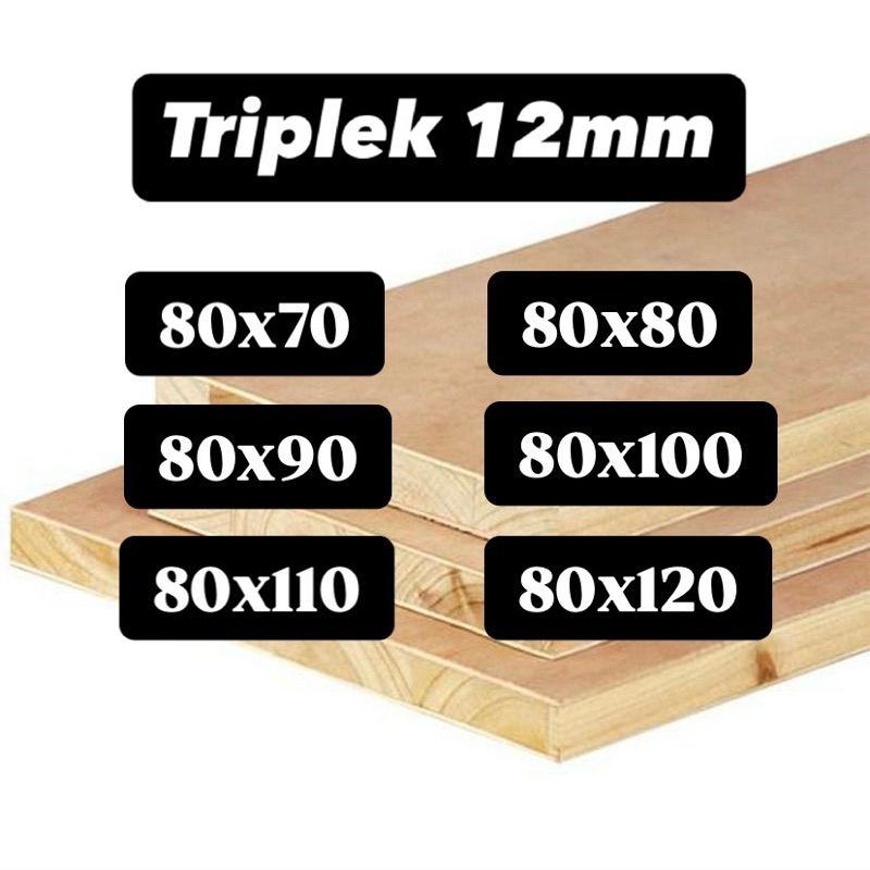 PREMIUM Triplek 12mm 80cm Meranti Halus Plywood Multiplek