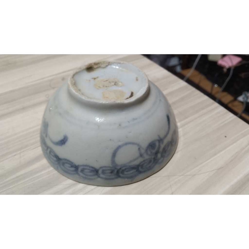 Mangkuk Keramik Corak Temuan Laut Kuno Jadul Antik