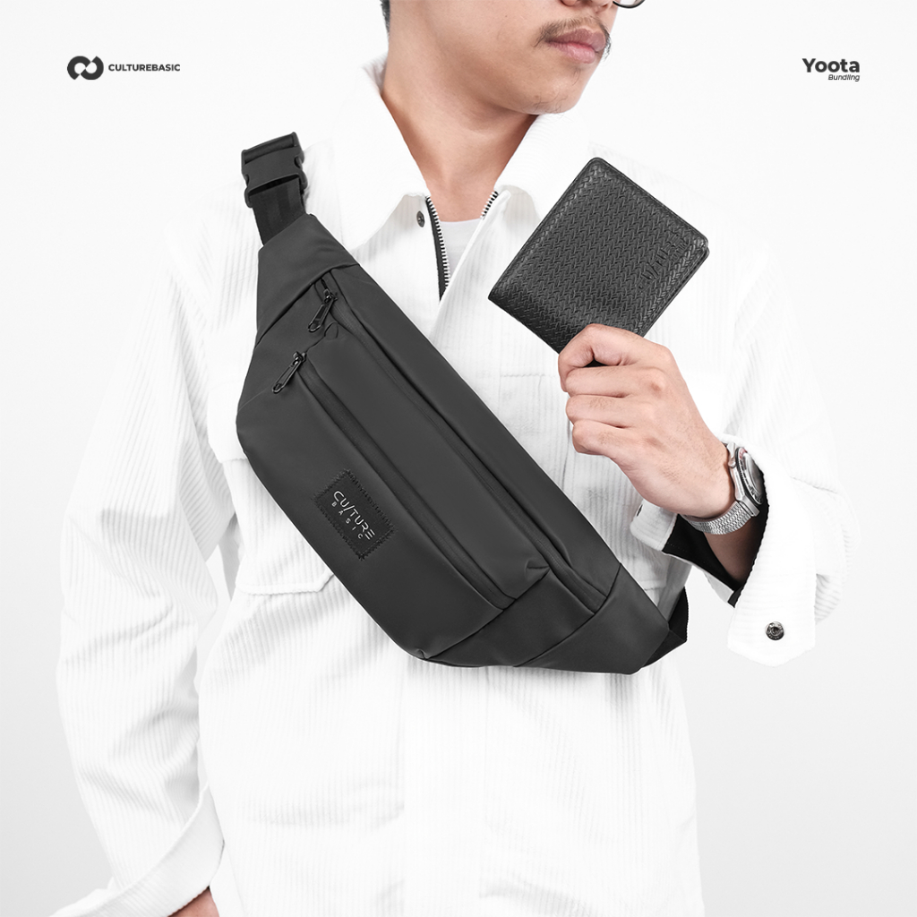 Culture Basic | (Yoota Bundling) Yoota Waistbag + Dompet | Tas Selempang Pria Handbag Slingbag Water