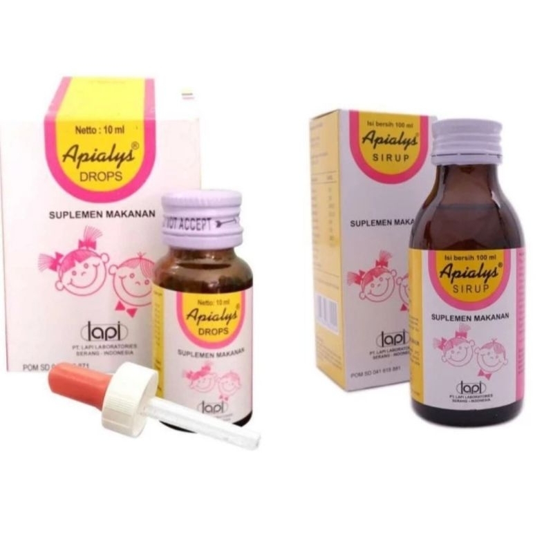 Apialys drop dan sirup multivitamin bayi anak