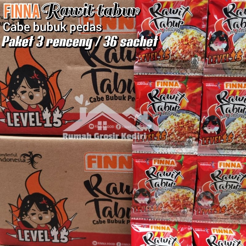 

Finna Rawit Tabur Bubuk Cabe level 15 (PAKET 3 RENCENG/36 SACHET)