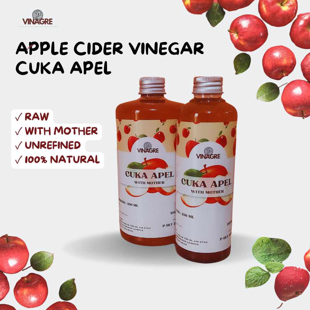

CUKA APEL WITH MOTHER 500 ML Apple Cider Vinegar