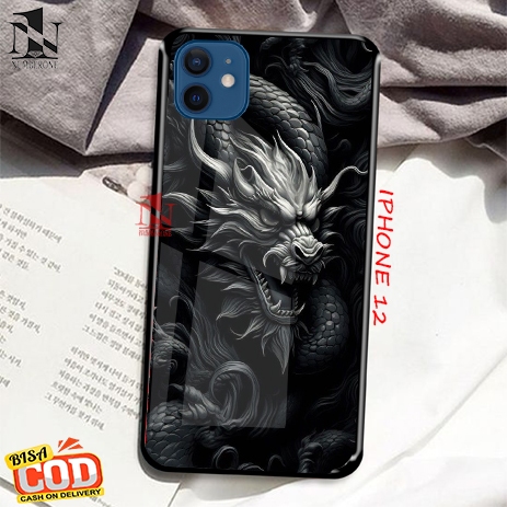 Casing Case Hp Glosy Iphone 12 [dragon] Aneka casing, case, kondom hp, custom case, case aesthetic c