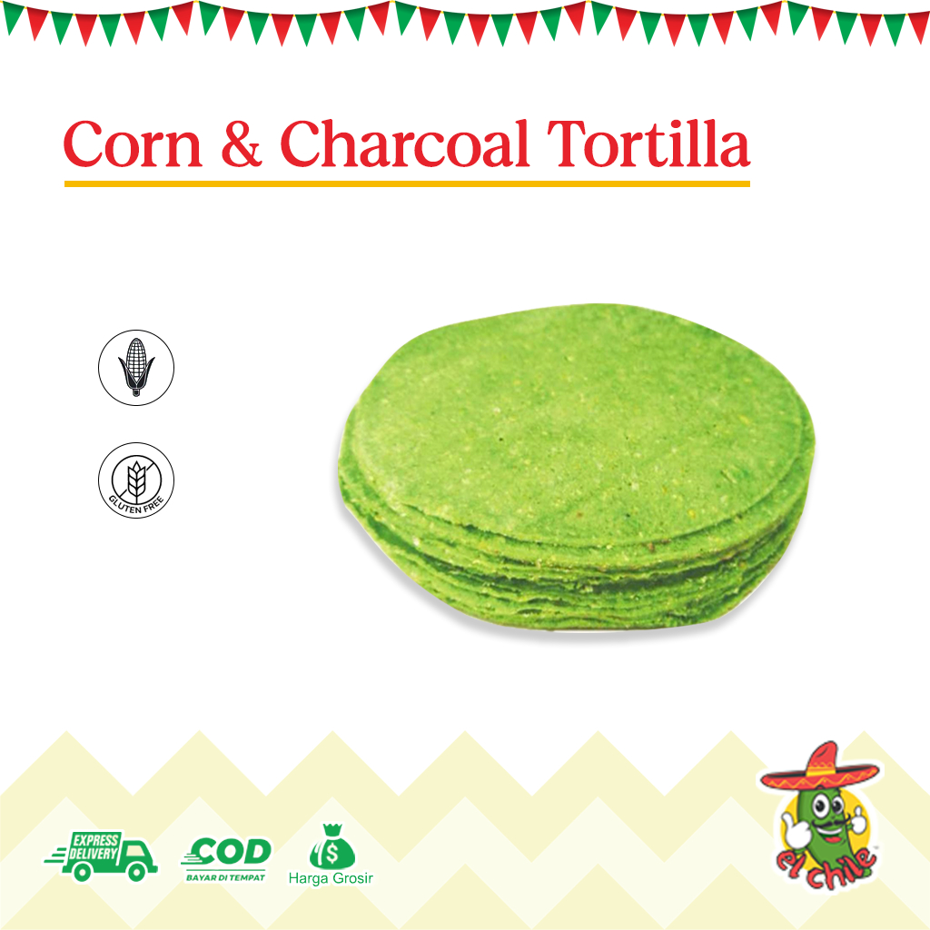 

EL CHILE FROZEN CORN CORN & CHARCOAL TORTILLA HIJAU (1kg 17cm 46pcs)