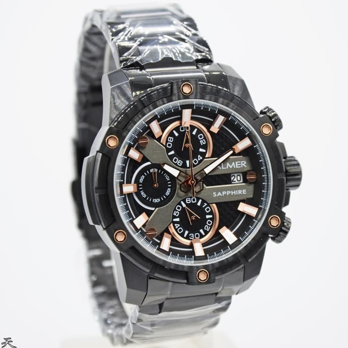 Balmer 8111 Hitam Dial Rosegold Cowok