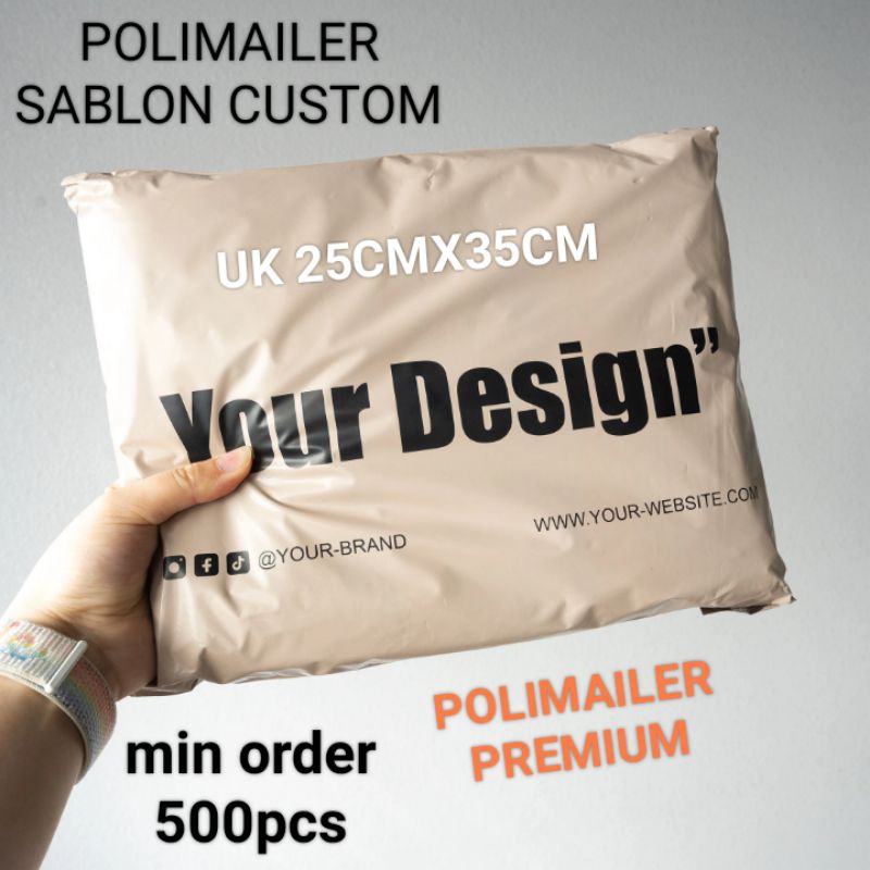 

PLASTIK POLIMAILER CUSTOM SABLON UKURAN 25CMX35CM