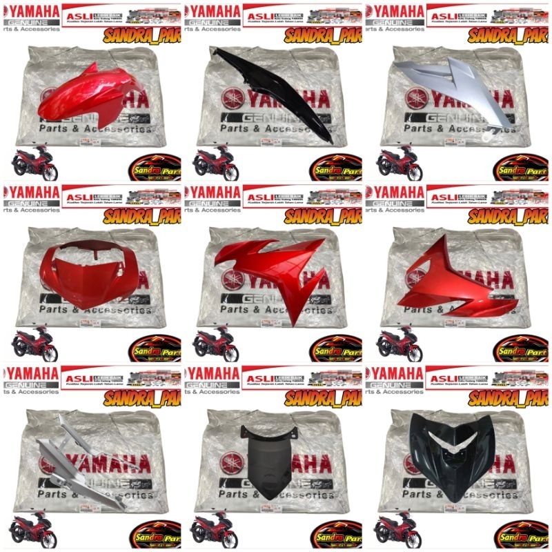 COVER FULL BODY HALUS MX KING 150 V1 MERAH MARUN 2015-2018 ORIGINAL YAMAHA