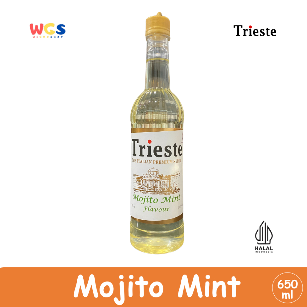 

Trieste Mojito Mint Flavour Syrup Premium 650ml - Halal MUI Minuman Kekinian - Mocktail - Soda