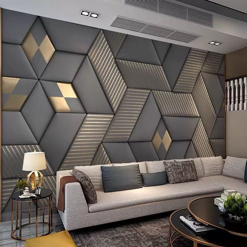 Wallpaper Sticker Murah / Wallpaper Dinding Motif Hexagonal 3D Panjang 8 Meter X 45 Cm