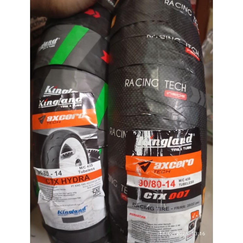 BAN DONAT CTX HYDRA & CTX 007  90/80-14 TUBELESS  FREE PENTIL