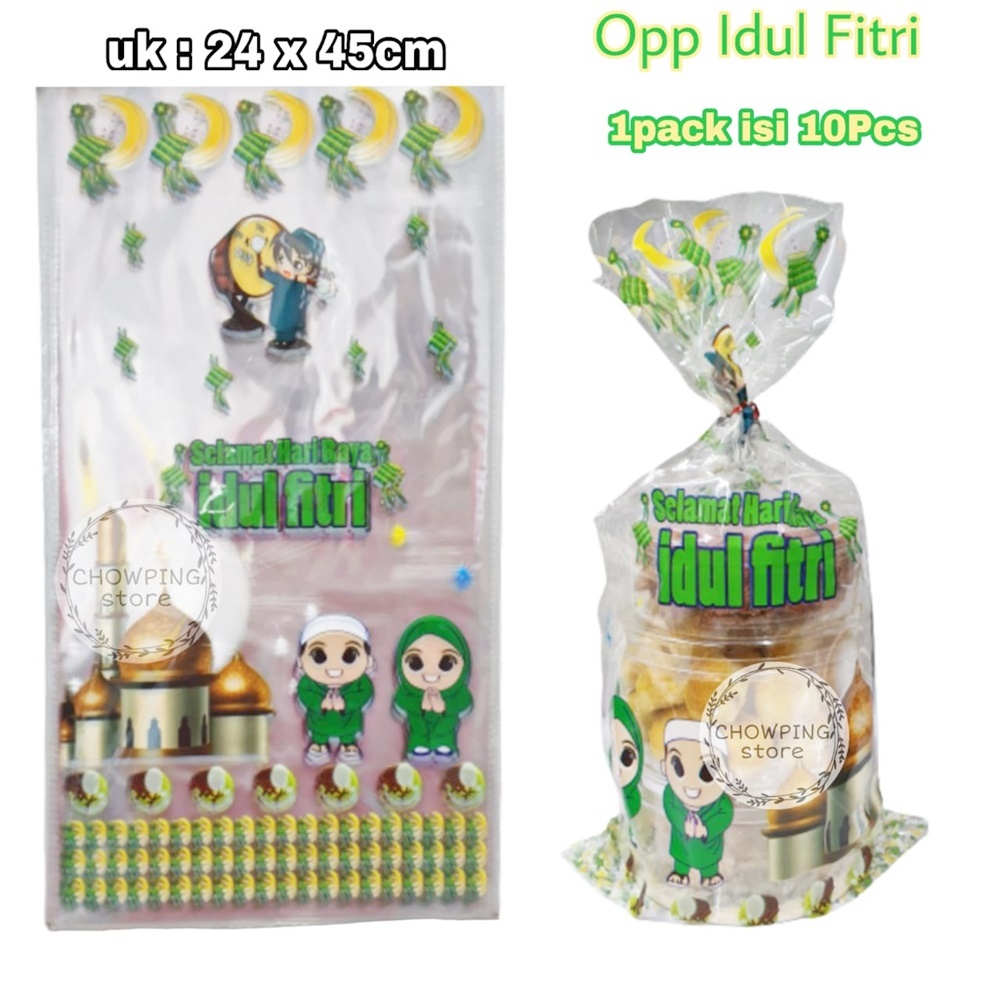 

10Pcs Plastik Snack Opp Kantong Souvenir Idul Fitri Lebaran Ramadhan