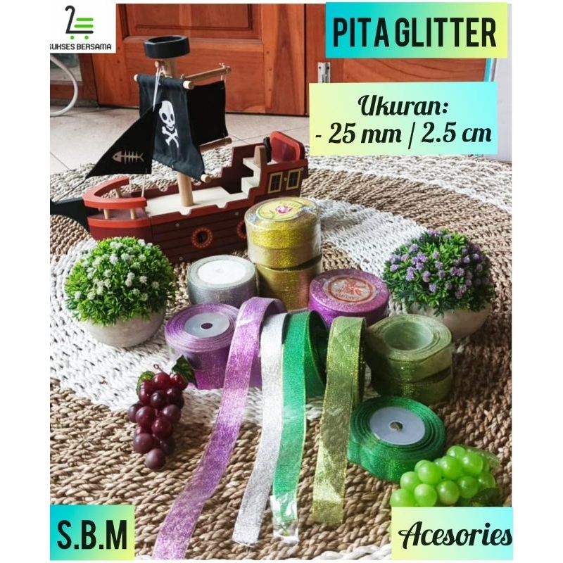 

Pita Glitter UK: 25 mm/2.5 cm /Pita Kado/Hampers/Pita Kain