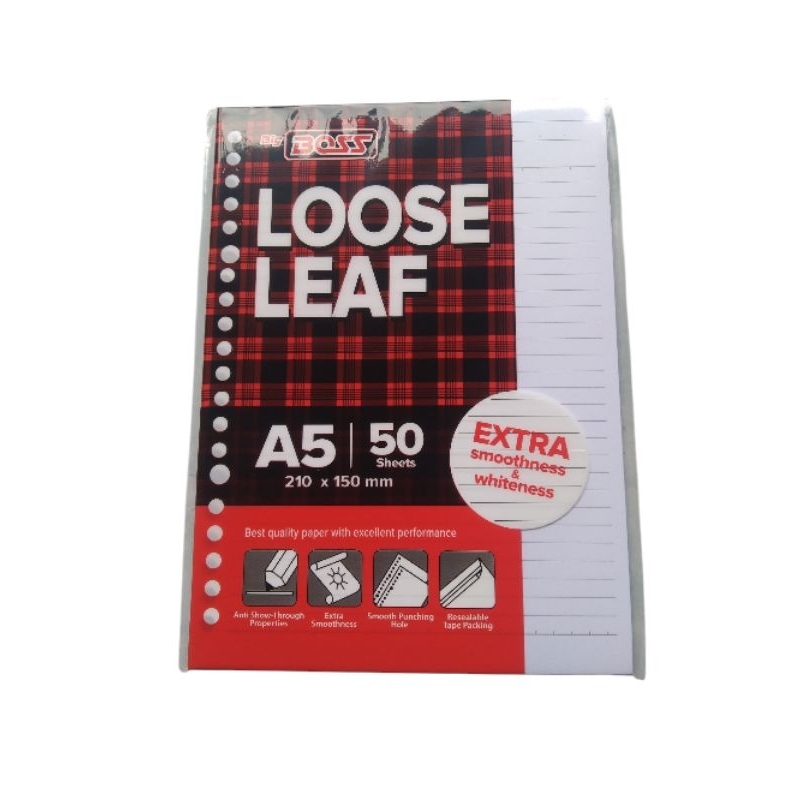 

1pak loose leaf bigboss a5 100 50 b5 100 50