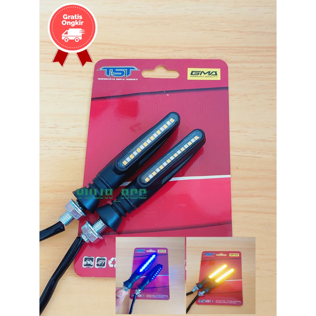 Lampu Sein Running LED 2 Warna Sein SenjaModel Lidi Universal Motor Vixion Cbr Aerox Verza Dll