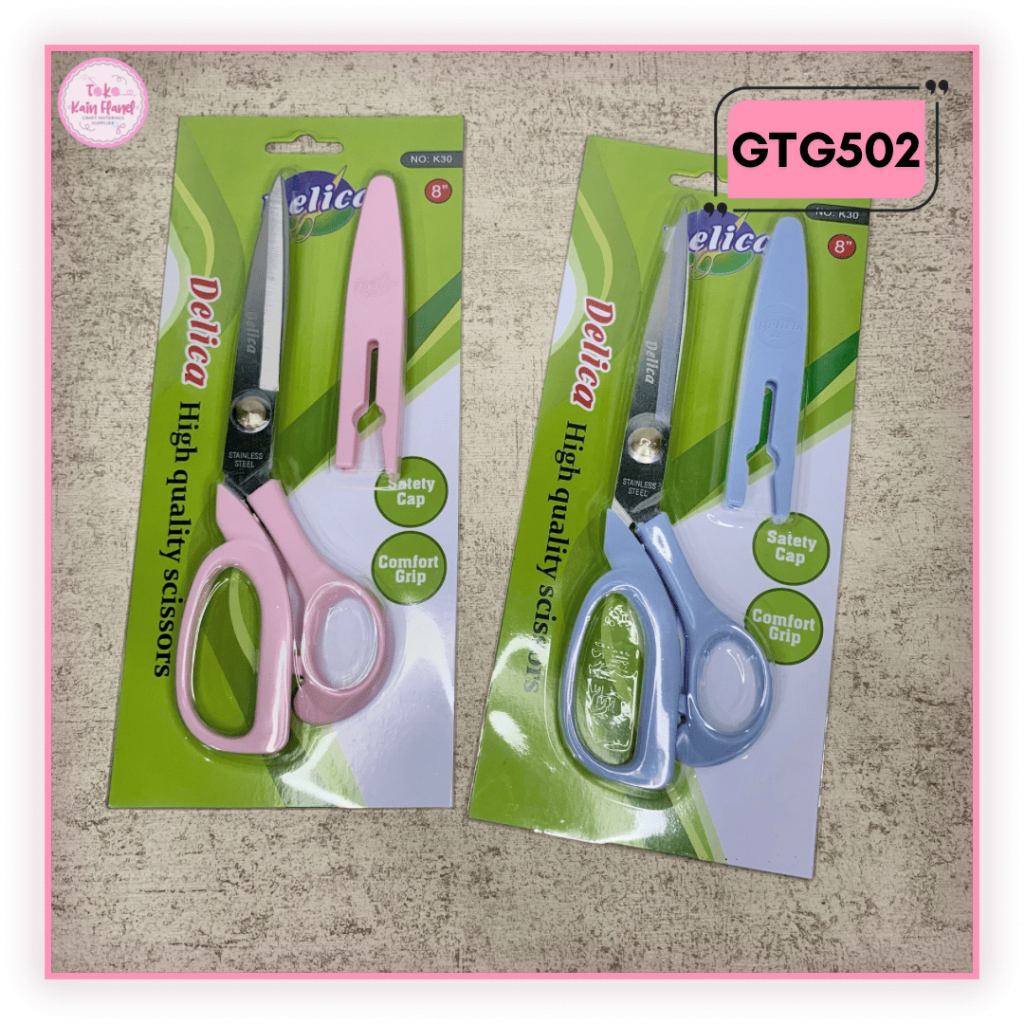 

Gtg502 Gunting Kain Gagang Bahan Plastik Dengan Tutup