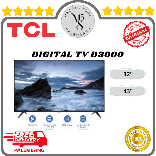 TV LED TCL 32D3000 / 43D3000 LED TV Digital TCL 32 Inch /43 Inch Digital TV TCL