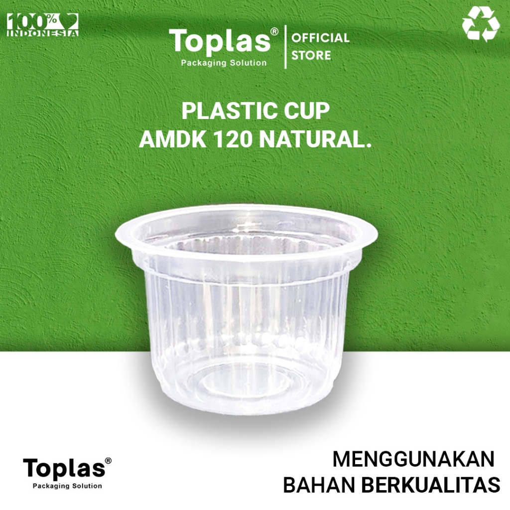 Cup AMDK FU 120ml (isi 50)/ Gelas Plastik AMDK / Cup Bening Plastik