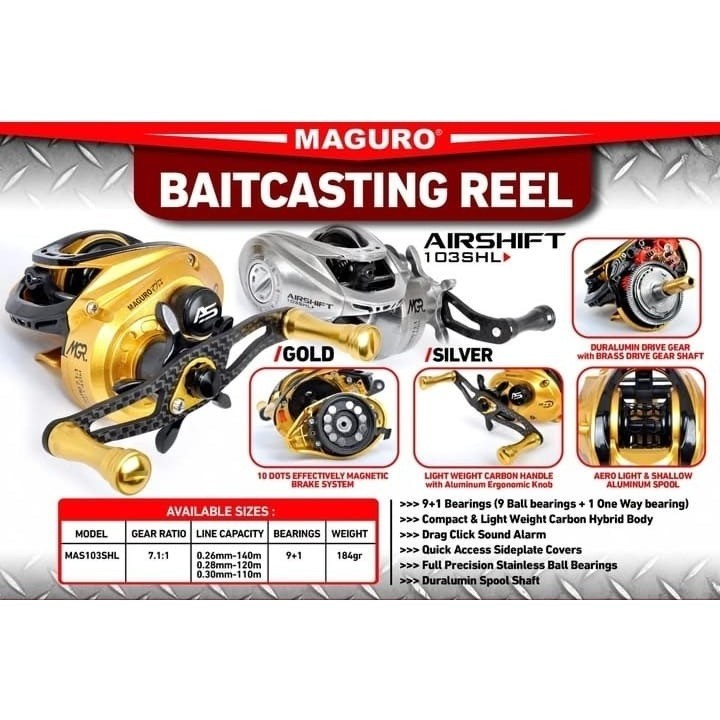 Reel Baitcasting MAGURO AIRSHIFT 103SHL Baitcasting | BC