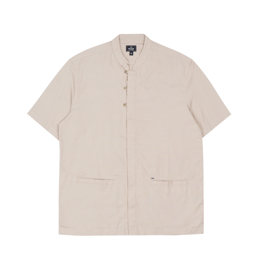 Baju Koko Original MGEE - Baju Koko Lengan Pendek Pria Original MGEE Azka CKRR 072 Khaky