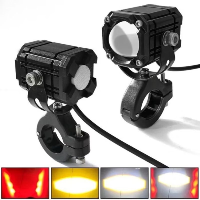 Lampu Tembak LED Lampu Sorot Led Mini Laser CR7-4860 4 Mode Lampu depan motor