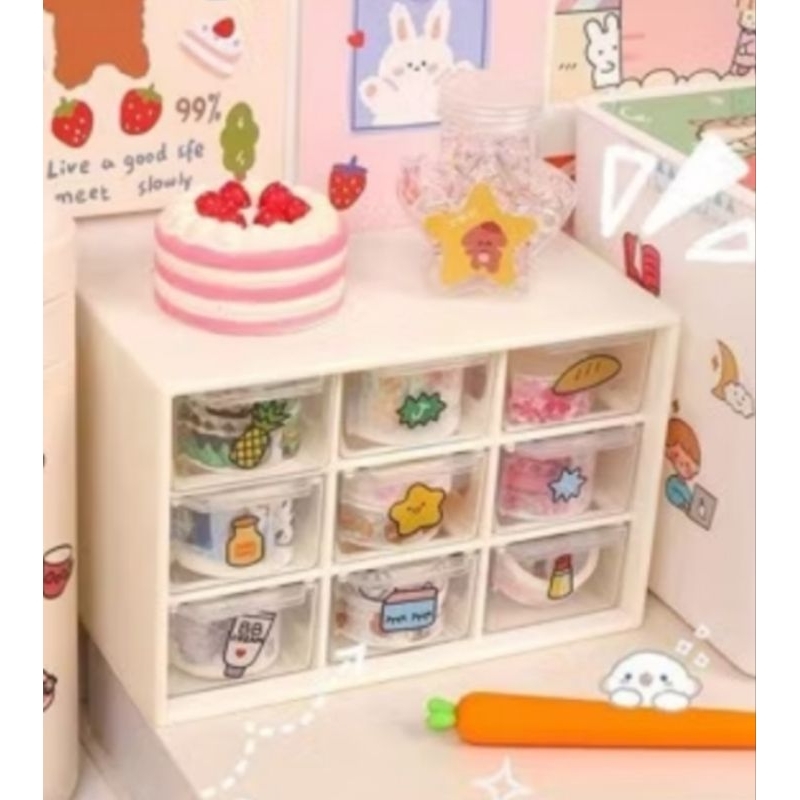 Kotak penyimpan Atk / kotak perhiasan / drawer mini / laci Mini aesthetic lucu / storage box mini