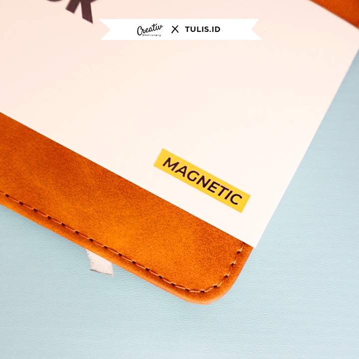 

H7Y [Tulis.Id] Premium Misty Magnetic Notebook Hardcover Leather Magnet Strap A5 B5 Buku Catatan