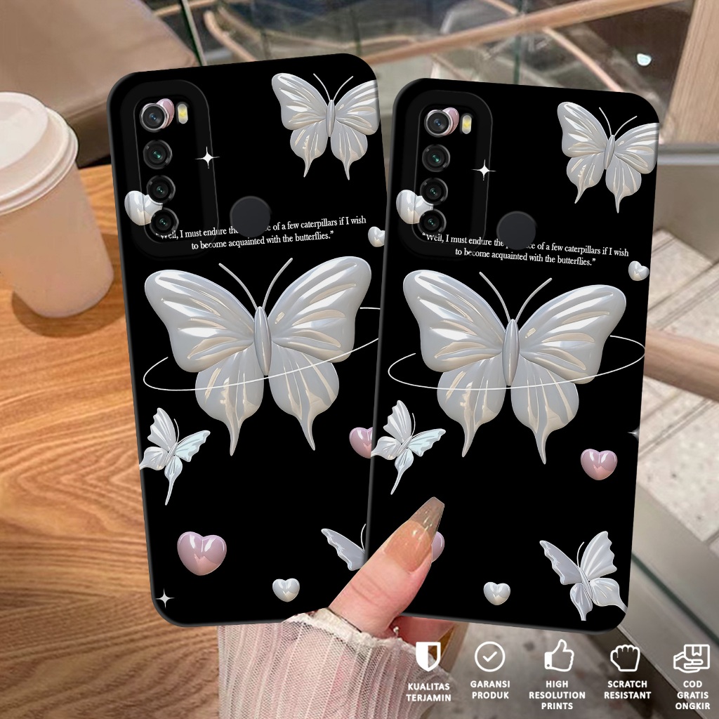 Case Xiaomi Redmi Note 8 - Softcase Xiaomi Redmi Note 8 Motif Butterfly - Casing Hp Xiaomi Redmi Not