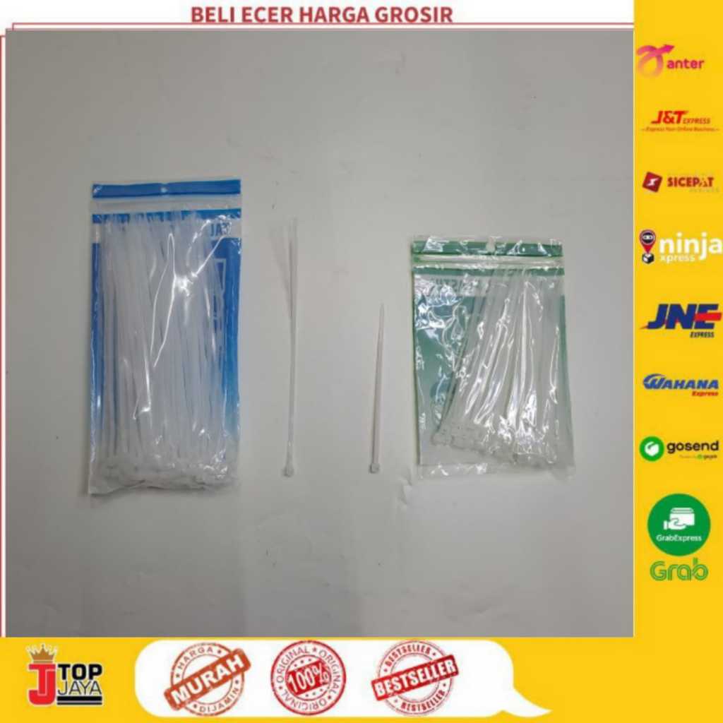 

Kabel Ties / Nylon Cable Tie Insulock / Kabel Ties Warna Putih 2.5 x 100 mm / Kabel Ties 2.5 x 150 mm Isi 100 Pcs