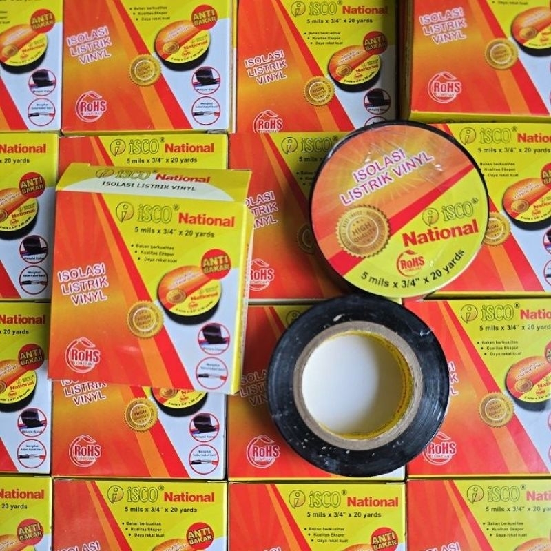 GROSIR (200PCS) ISOLASI listrik NATIONAL isco anti bakar