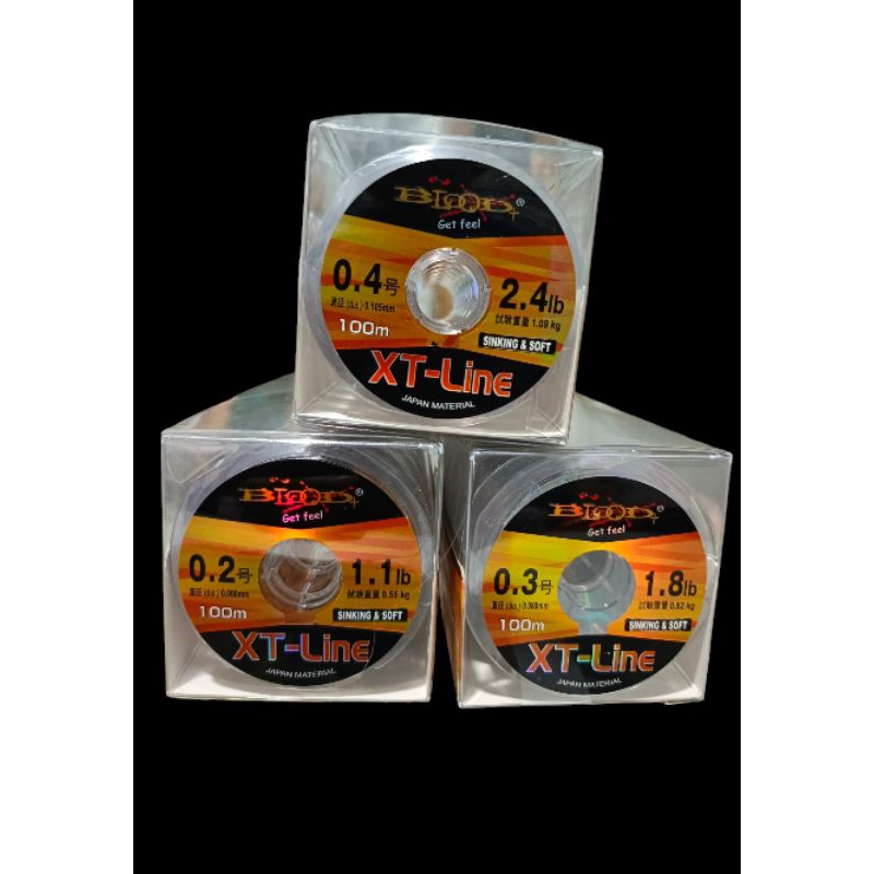 senar pancing BLOOD XT-LINE 0,06mm/0,08mm/0,10mm