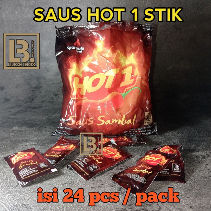 

Saus Hot 1 sachet / hot 1 stick isi 24 pcs